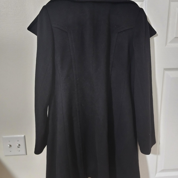 Womens Black Anne Klein Peacoat M - Picture 3 of 4